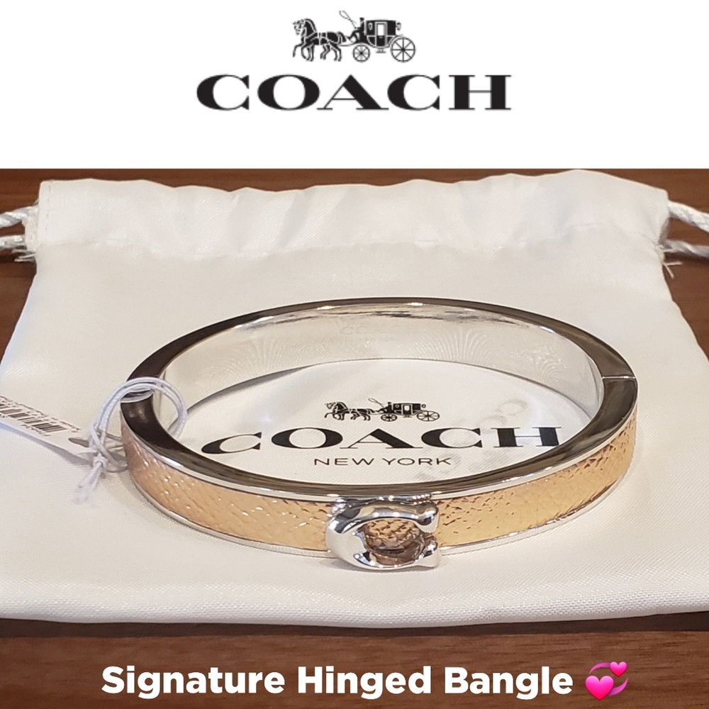 *On-Hold* NEW Coach Signature Bangle w/ Leather - Picture 3 of 4